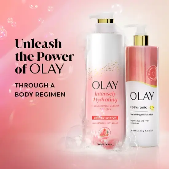 Olay Intensely Hydrating Body Wash with Hyaluronic Serum Complex - Watermelon Fizz - 20 fl oz image {7}