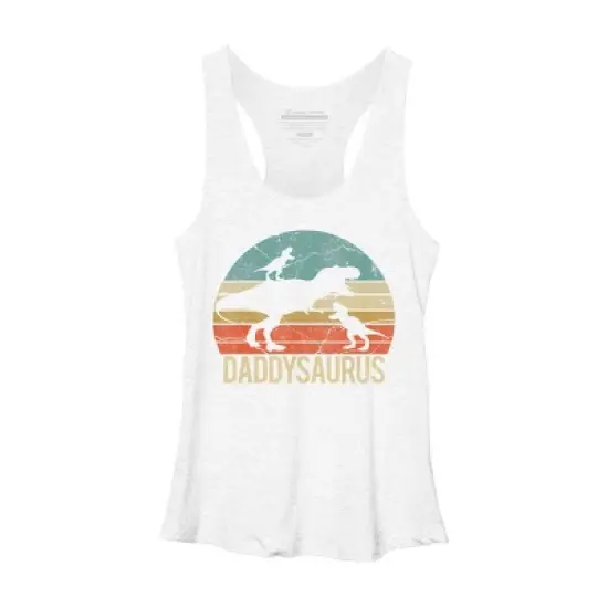 Women's Design By Humans Retro Daddy Dinosaur Daddysaurus Roar By nathanhoang Racerback Tank Top image {5}