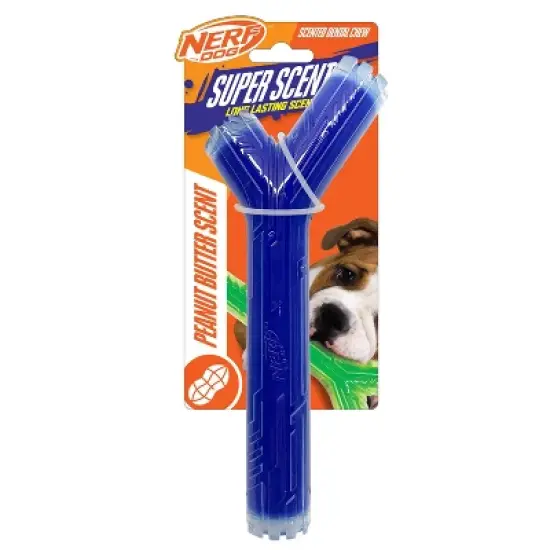 NERF Peanut Butter Super Scent Stick Solid Core Dog Toy - 10" image {7}