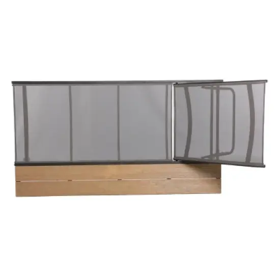 GDFStudio Spyridon Outdoor Mesh and Aluminum Chaise Lounges with Built In Side Table image {5}