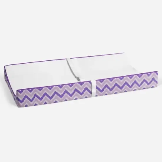 Bacati - MixNMatch Purple White Changing Pad Cover image {3}