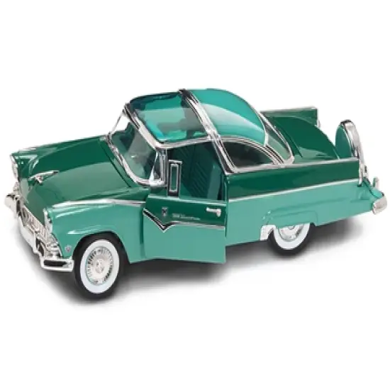 1955 Ford Fairlane Crown Victoria Green 1/18 Diecast Model Car by Road Signature image {2}