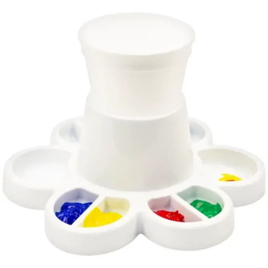 Storex Paint and Water Cup, White, Pack of 6 image {1}