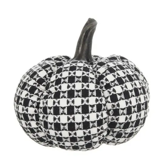 Acoinel Plaid Fabric Pumpkin Decoration for Holiday Halloween image {8}