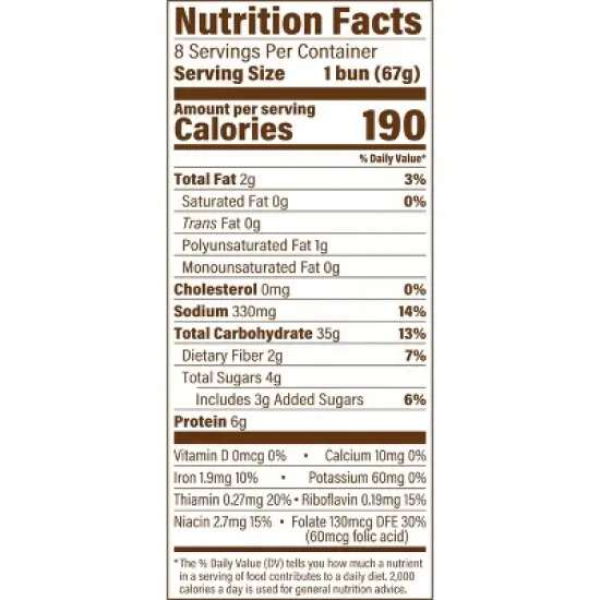 Sara Lee Artesano Hamburger Buns - 19oz/8ct image {6}