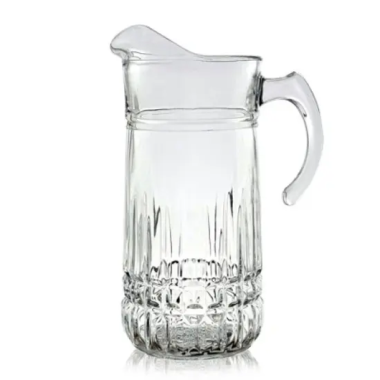 Slickblue Fluted Romanesque Design Cristalline Beverage Set &ndash; Includes 65 oz Pitcher & 6 Tumblers image {9}