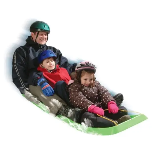 Emsco ESP 66" Family Fun Toboggan Four Rider Sled Lime image {2}