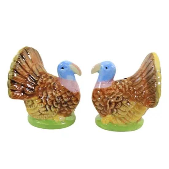 Tabletop 2.5 Inch Classic Harvest Turkey S&P , Thanksgiving Gobble (2PC) image {2}