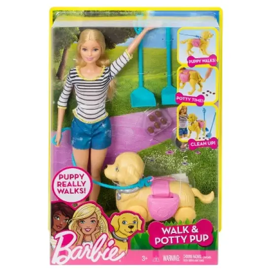 Barbie Walk and Potty Pup Doll and Playset image {10}