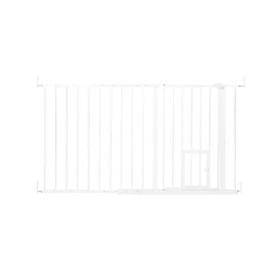 Carlson Maxi Gate with Door for Dog Crate - White image {7}