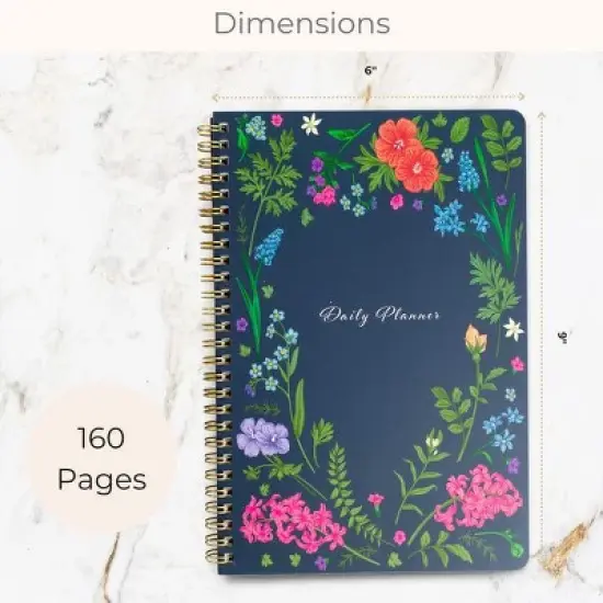 Blu Monaco Minimalist Daily Planner and Notebook with Hourly Schedule - 160 Pages, 80 Days image {6}