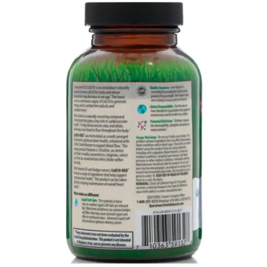 Irwin Naturals CoQ10-Red, 60 Liquid Soft-Gels image {2}