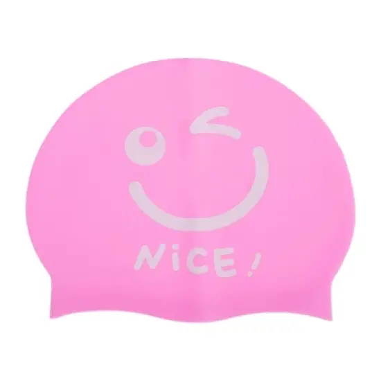 Unique Bargains Silicone Funny Face Swim Cap 1 Pc image {7}