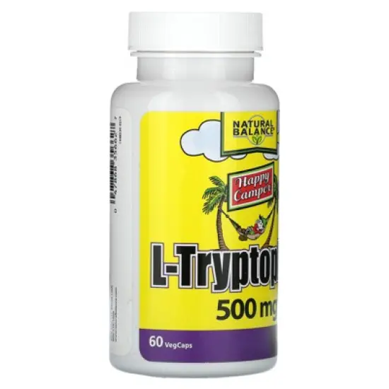 Natural Balance Happy Camper, L-Tryptophan, 500 mg, 60 VegCaps image {3}