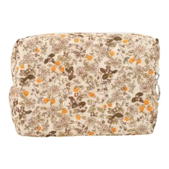 Unique Bargains Women Portable Floral Quilting Makeup Bag 1 Pc image {4}