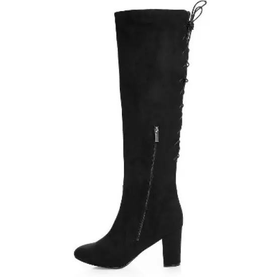 Women's WIDE FIT Perry Knee High Boot - black | CITY CHIC image {2}