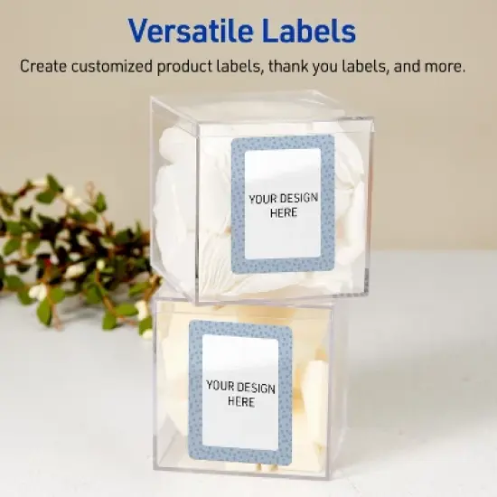 Avery Rectangle Labels, Polka Dots Design, 4" x 3-1/3", 40ct image {5}