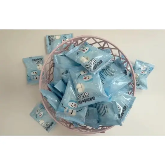 4E's Novelty Snowman Bits Mini Marshmallow 50 Packs - Vanilla Flavored Individually Wrapped Marshmallows Packets for Hot Chocolate & Stocking Stuffers image {7}