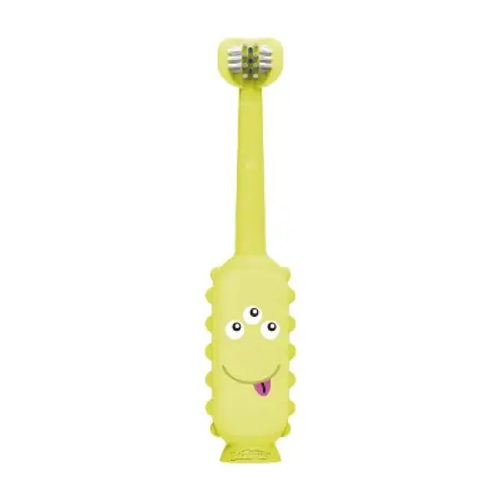 Dr. Brown's Tooth Scrubber Triple Sided Training Toddler Toothbrush - Green image {10}