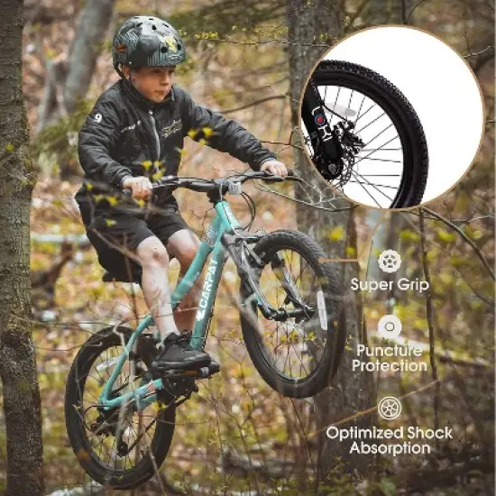 Gulches Kids Bike for Ages 6-12, 20"&times;2.125" Tires, 7-Speed Shimano, Front Disc/Rear V-Brake, 100mm Suspension Fork image {9}