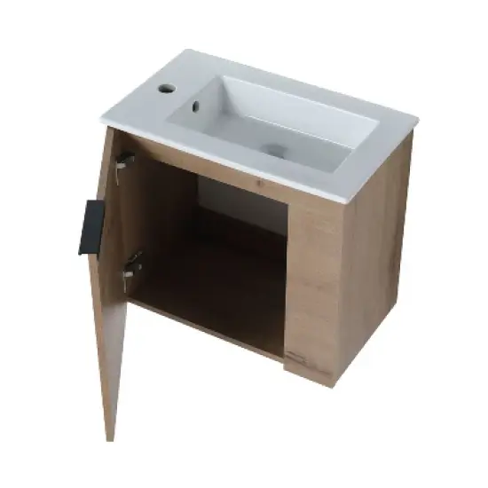 22" Bathroom Vanity with Sink, Soft Close Door and Floating Mount Design - ModernLuxe image {4}