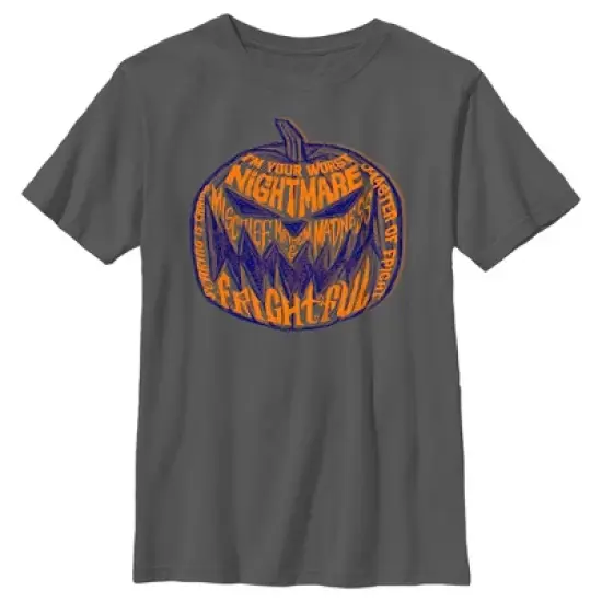 Boy's The Nightmare Before Christmas Pumpkin King Script T-Shirt image {3}