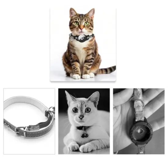 Unique Bargains Cat Collar for Airtag with Bell 1 Pc image {4}