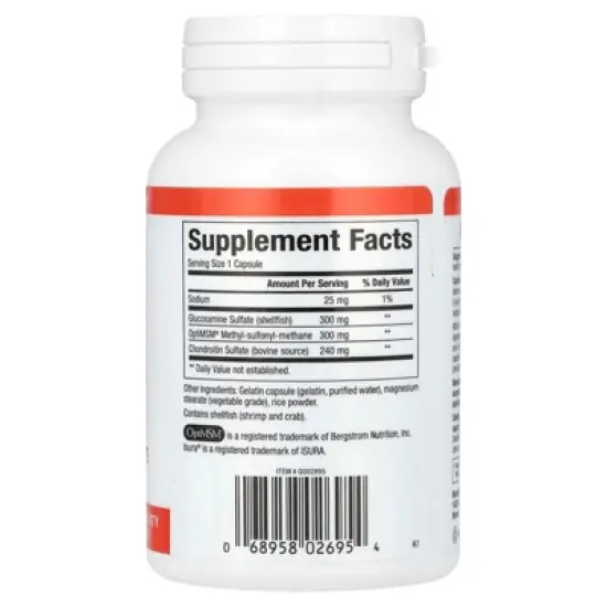 Natural Factors MSM Joint Formula with Glucosamine & Chondroitin Sulfate, 90 Capsules image {1}
