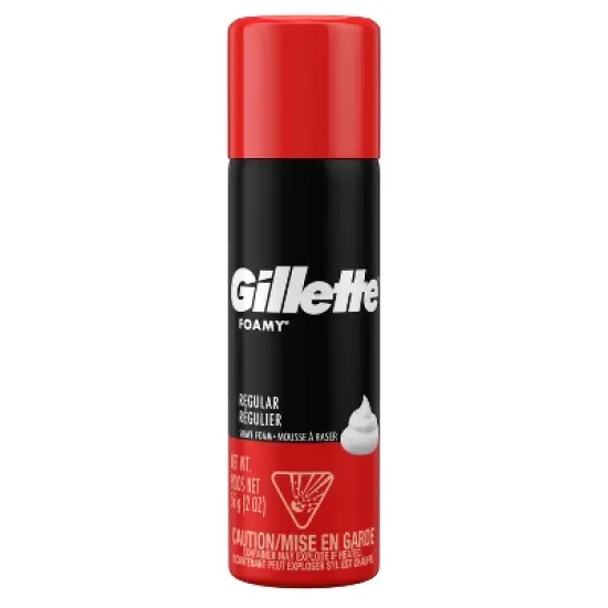 Gillette Foamy Men's Regular Shave Foam - Trial Size - 2oz image {8}