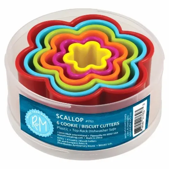 R&M International Scalloped Cookie and Biscuit Cutters, Assorted Sizes, 6-Piece Set image {3}