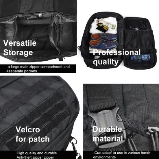 3 In 1 Tactical 30L Military Backpack Travel Duffle Bag for Weekender Gym Workout Deployment image {2}