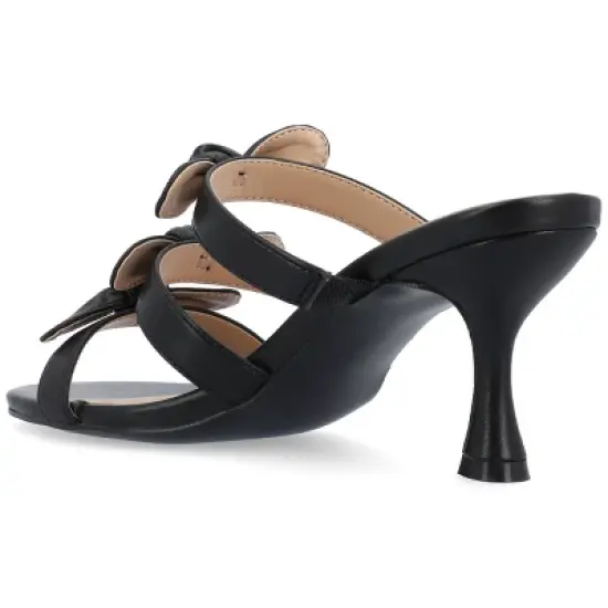 Journee Collection Womens Kristina Kitten Heel Slip On Open Toe Pumps image {6}