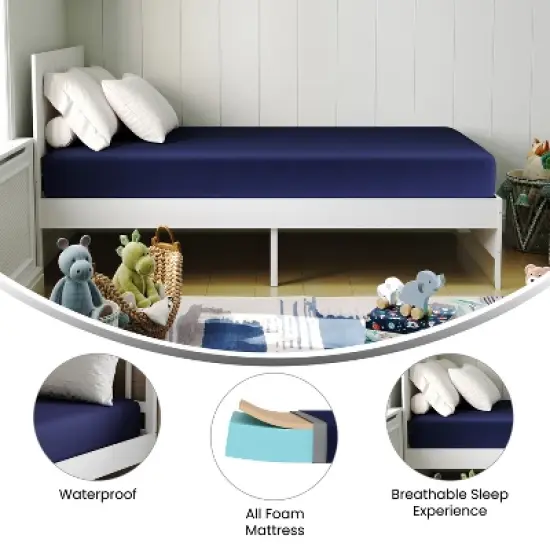 Flash Furniture Irvine Liquid-Resistant Memory Foam Mattress with Removable Cover with Zipper image {9}