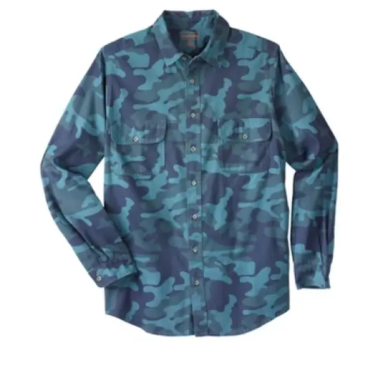 Boulder Creek by KingSize Men's Big & Tall  Long Sleeve Denim and Twill Shirt image {8}