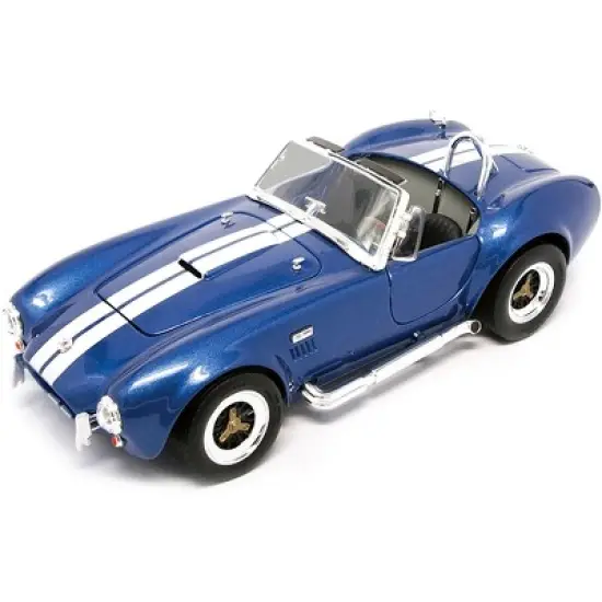 1964 Shelby Cobra 427 S/C Blue Metallic with White Stripes 1/18 Diecast Model Car by Road Signature image {1}