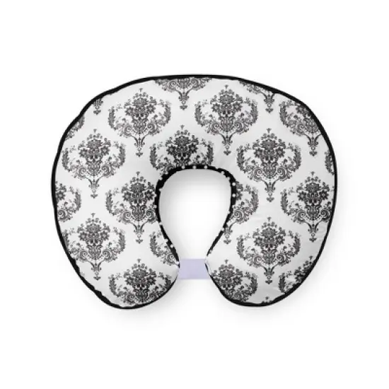 Bacati - 3 pc Classic Damask Black Hugster Feeding & Infant Support Nursing Pillow image {1}