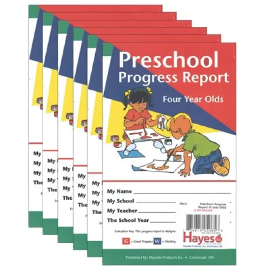 Hayes Publishing Preschool Progress Report, Four Year Olds, 10 Per Pack, 6 Packs image {2}