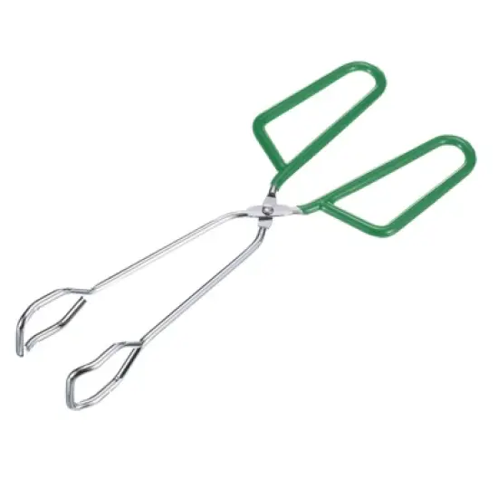 Unique Bargains Electroplating Comfort Grip Cooking Scissor Tongs 10.2" x 3.5" Green 1Pc image {4}
