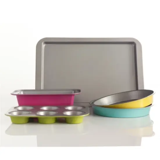 Gibsone Home Color Splash Lyneham 5 pc Carbon Steel Bakeware Set image {5}