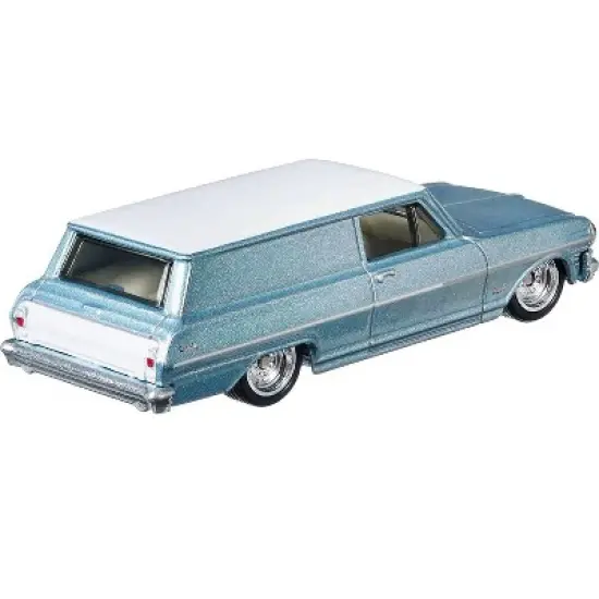 1964 Chevrolet Nova Panel Light Blue Metallic with White Top "Fast Wagons" Series Diecast Model Car by Hot Wheels image {2}