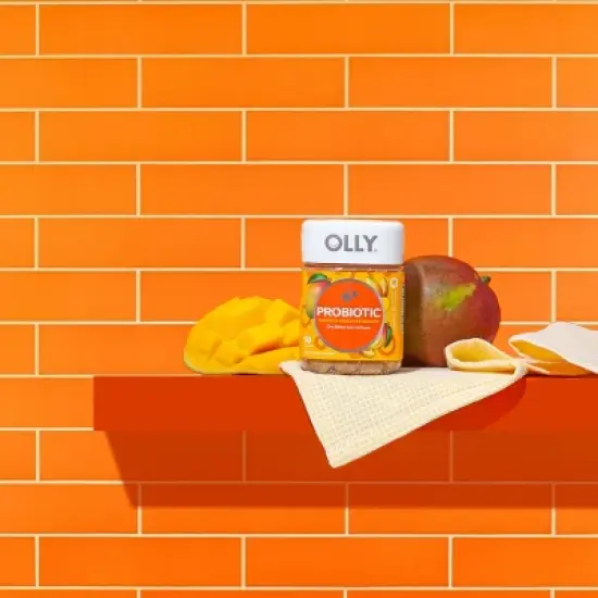 OLLY Probiotic Chewable Gummies for Immune and Digestive Support - Tropical Mango - 50ct image {7}