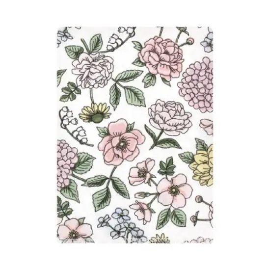 Hudson Baby Infant Girl Cotton Flannel Burp Cloths Bundle, Vintage Blossom, One Size image {2}