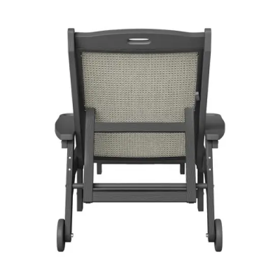 Arceso Chaise Lounge Chair Outdoor, HDPS and HDPE Wicker Material, Patio Lounge Chair with Adjustable Backrest, Resin Pool Lounge Chairs with Wheels. image {3}