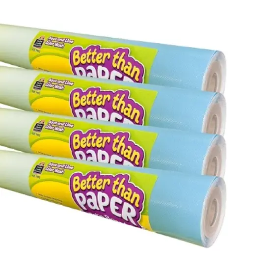 Teacher Created Resources&reg; Better Than Paper Bulletin Board Roll, Agua and Lime Color Wash, 4-Pack image {3}