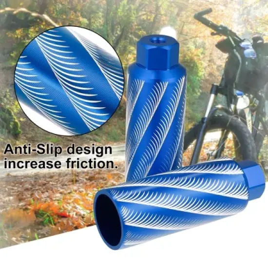 Unique Bargains Universal Aluminum Alloy Axle Rear Foot Pegs for BMX MTB Bike Fit 3/8 Inch 1 Pair image {3}