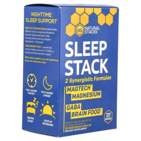 Natural Stacks Sleep Stack, 2 Bottles, 15 Vegetarian Capsules Each image {4}
