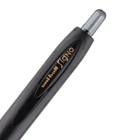 uni-ball uniball 307 Retractable Gel Pens Micro Point 0.5mm Black Ink Dozen (1947087) image {4}