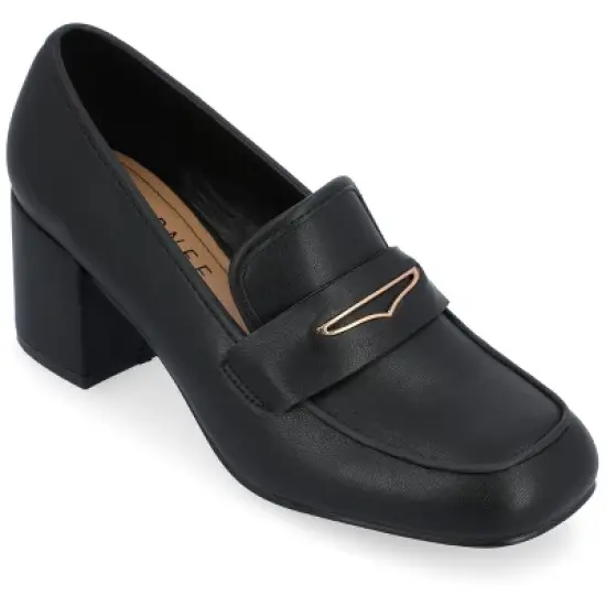 Journee Collection Womens Liyla Tru Comfort Foam Low Heel Square Toe Pumps image {9}