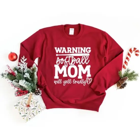 Simply Sage Market Warning Softball Mom Sweatshirt image {7}