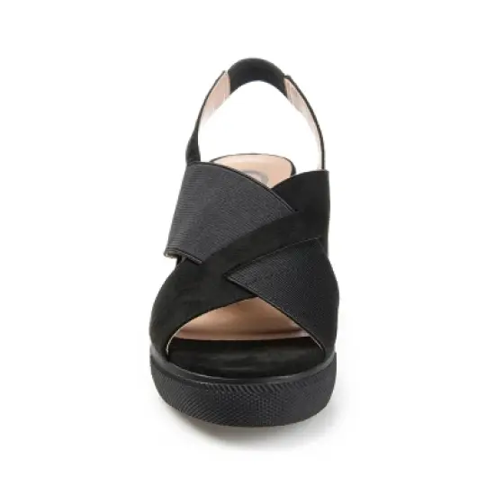 Journee Collection Womens Ronnie Wedge Heel Slip On Sandals image {5}